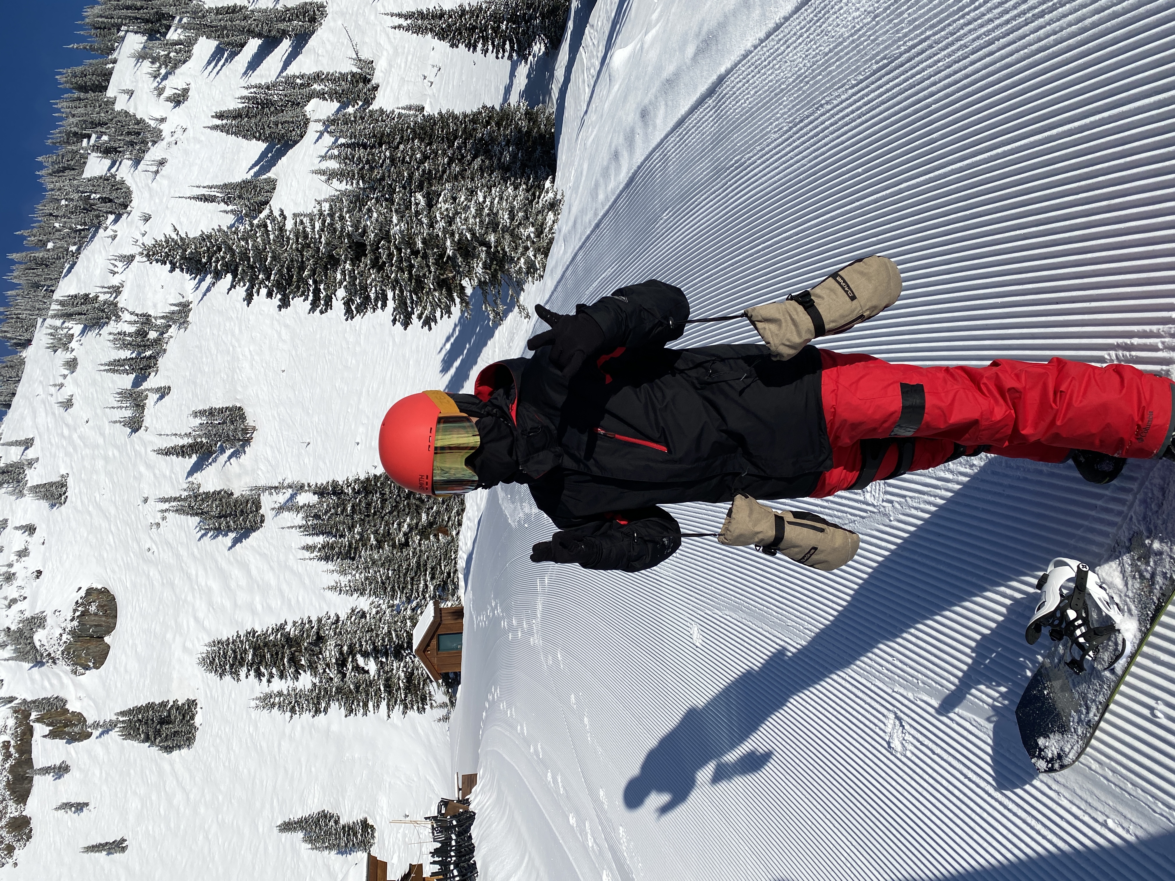 Chris snowboarding